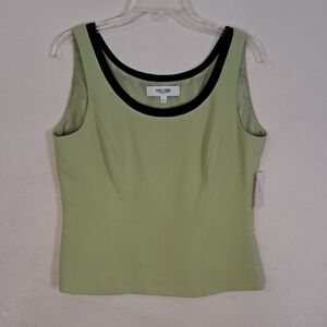 Jones Studio Mint Green Tank with Black Accents Women's Size 8